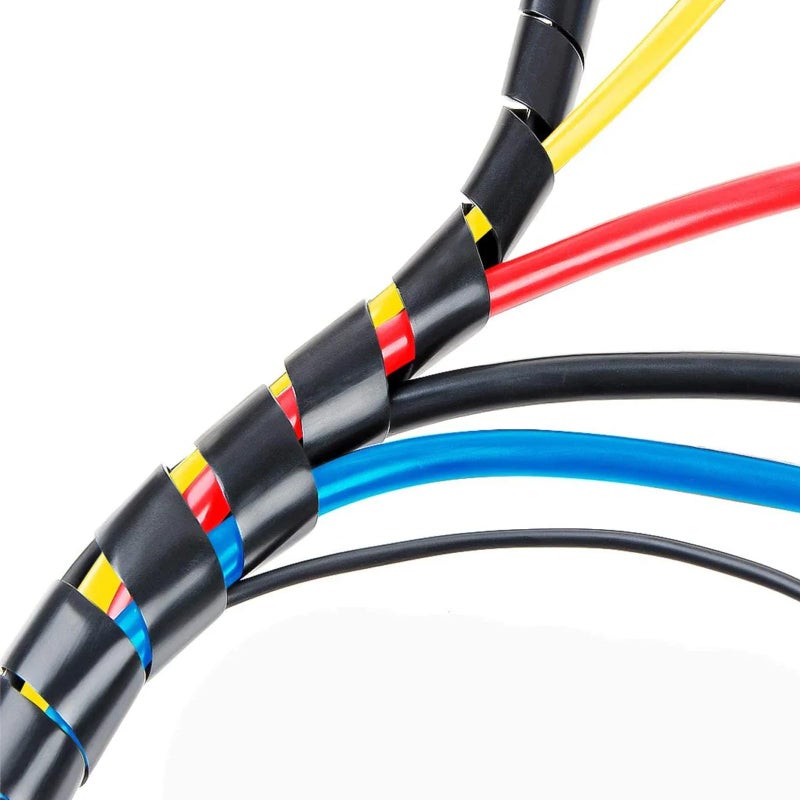 YIOVVOM Spiral Cable wrap, 68FT Wire wrap,1/4 inch Spiral Cable Wraps for Cords Covers Bundle Sleeve Hose for Computer, Power,PC, Audio & Video Electrical Wire Organizer RoHS Black - Image 2